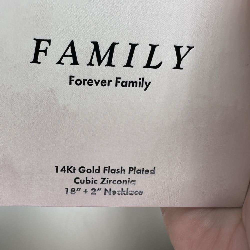 New-Believe By Brilliance‎ Family Necklace -14K Gold Flash Plated, 18" - Picture 4 of 6